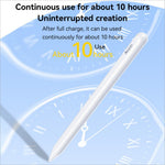 White YESIDO ST18 ipad stylus pen with smooth surface wireless charging and magnetic attachment for touch screens