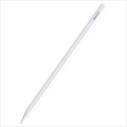 White yesido stylus pen with sleek smooth surface and tapered tip for ipad stylus pen wireless charging use