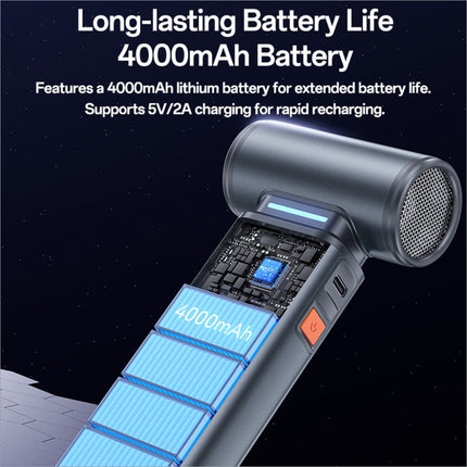 Yesido yf19 handheld dark gray high speed dust blower with cylindrical head and visible internal circuitry for outdoor use