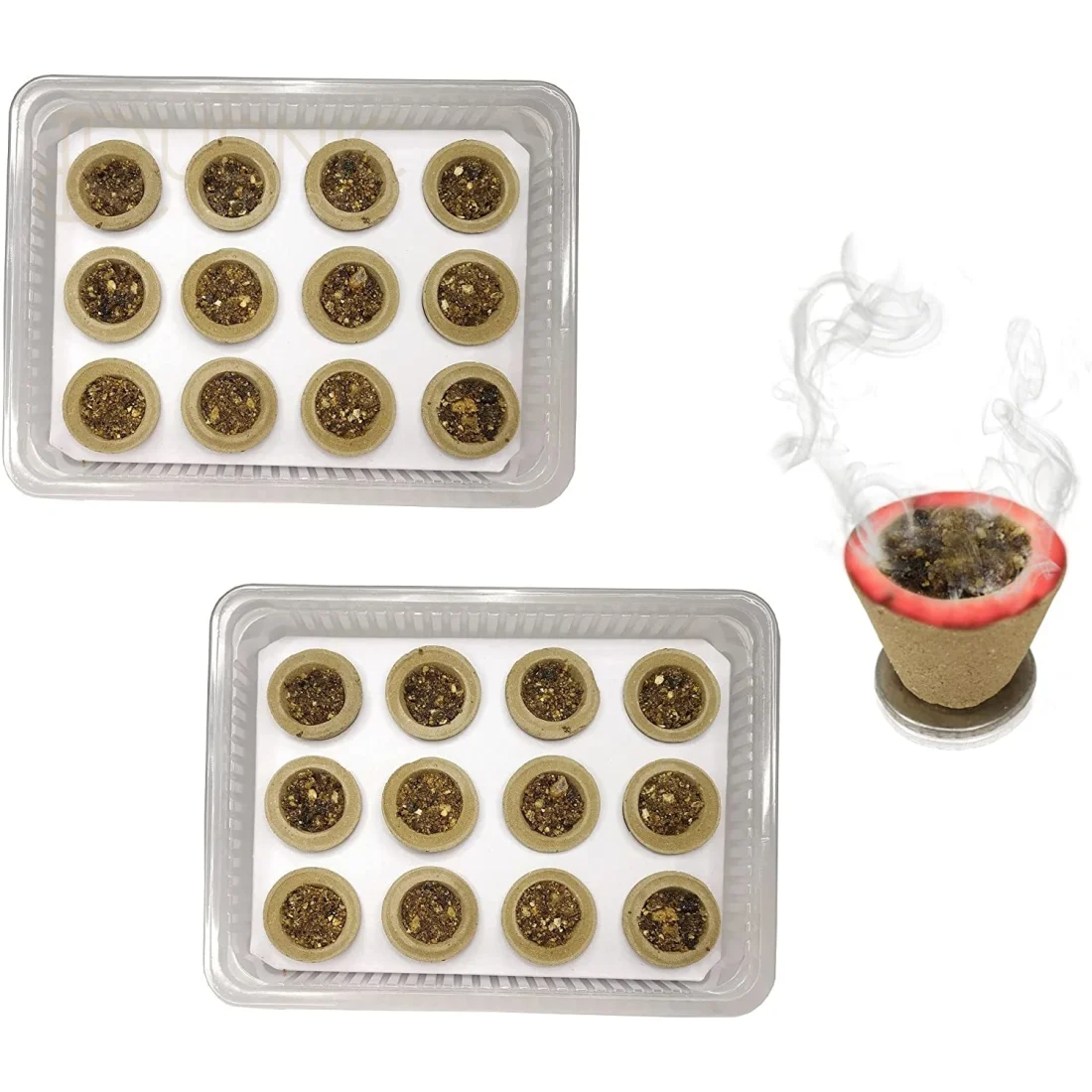 AIRANCE Sandalwood Sambrani Dhoop Cups 24 Pcs SMALL - dhup