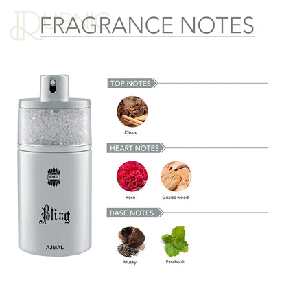 Ajmal Women’s Bling Perfume 75 ml - PERFUME