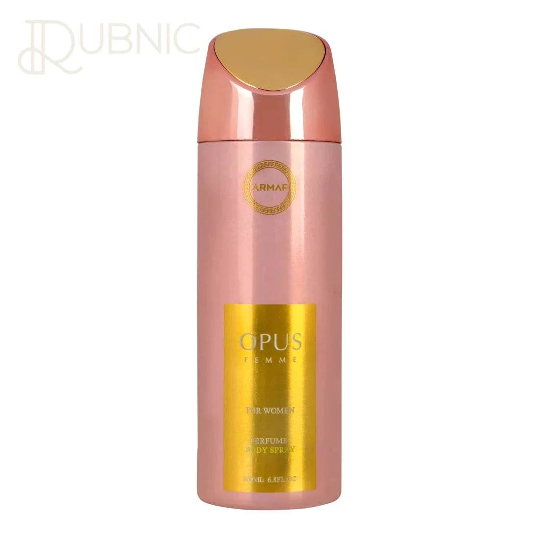 ARMAF Opus Femme pink and gold women's perfume body spray 200 ml bottle