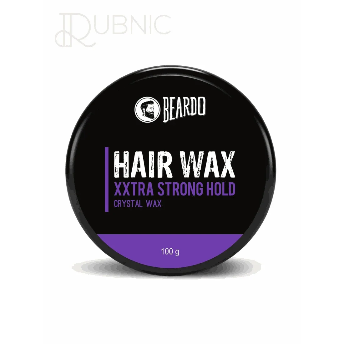Beardo XXtra Strong Hold Hair Wax 100g container with crystal clear formula and glossy finish