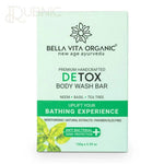Bella Vita Organic Detox Body Wash Bar with Neem, Basil, and Tea Tree natural ingredients in a 150g package