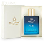 Bella Vita Organic Skai Aquatic Eau De Cologne unisex perfume bottle with packaging, 100ml luxury fragrance