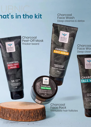 Bombay Shaving Company Activated Charcoal Facial Kit - face