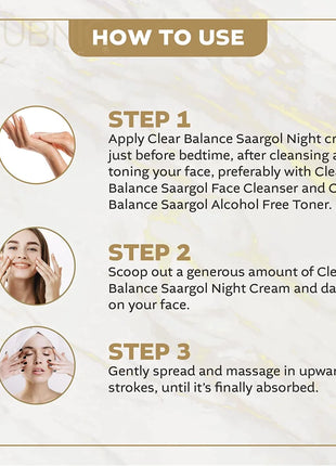 Clear Balance SAARGOL - NIGHT CREAM 50g - FACE CREAM