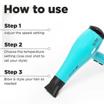 Ikonic Me Ultralight 2000 Hair Dryer - Teal - HAIR DRYER