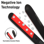 IKONIC S3+ Ceramic Hair Straightener (Black & Red) - Hair