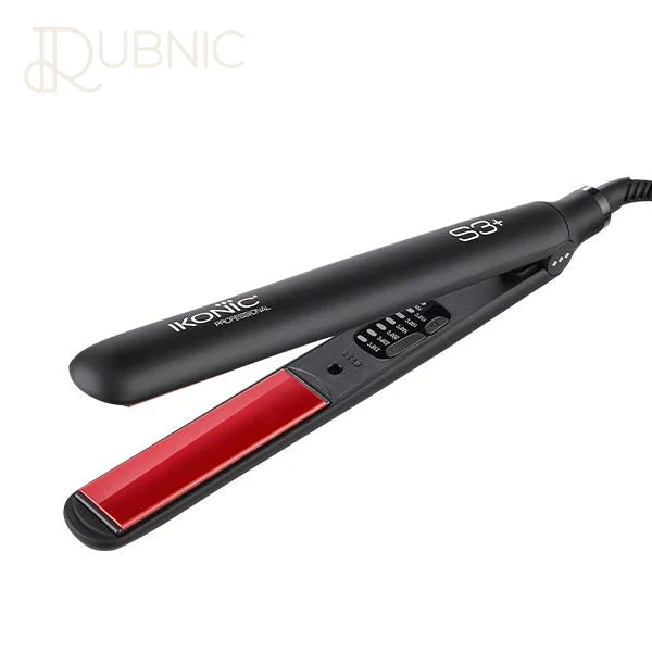 IKONIC S3+ Ceramic Hair Straightener (Black & Red) - Hair