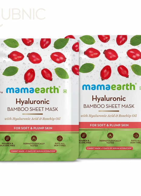 Mamaearth HYALURONIC BAMBOO Sheet Mask 25GM*2 - SHEET MASK