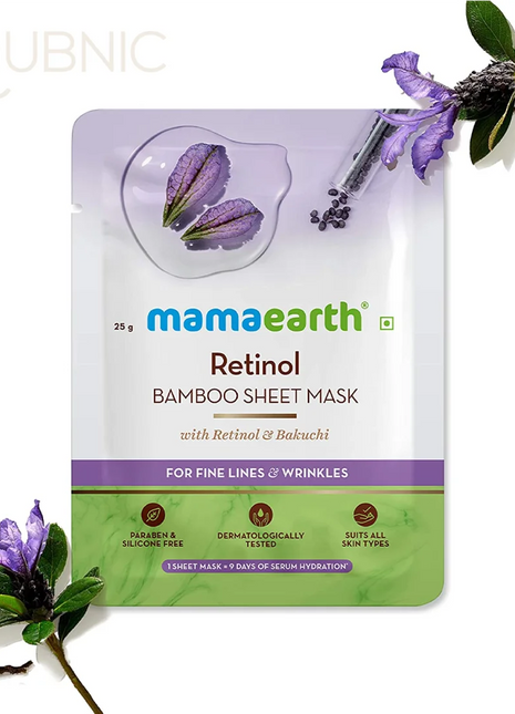 Mamaearth Retinol Bamboo Sheet Mask 25GM*2 - SHEET MASK