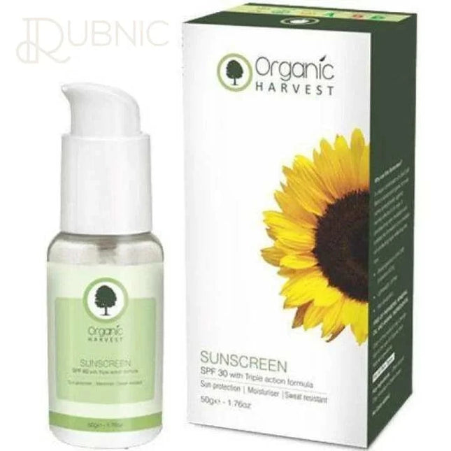 Organic Harvest Sunscreen SPF 30 Triple Action Formula 50GM