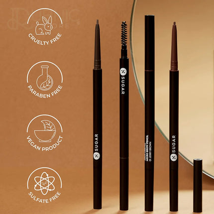 SUGAR Cosmetics Arch Arrival Micro Brow Pencil - EYELINER