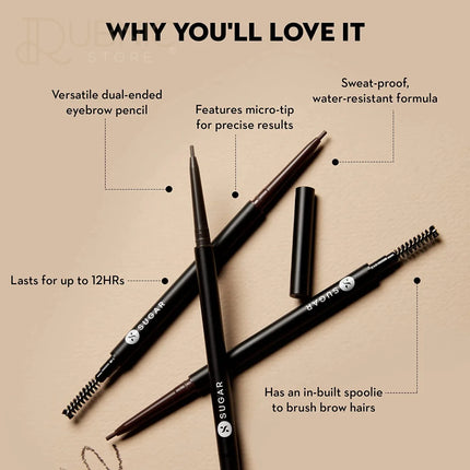 SUGAR Cosmetics Arch Arrival Micro Brow Pencil - EYELINER