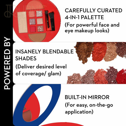 SUGAR Cosmetics X Wonder Woman Face and Eyeshadow Palette -