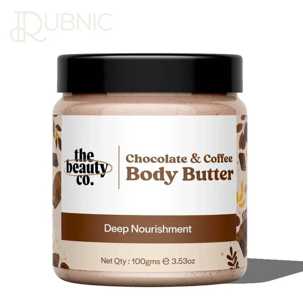 The Beauty Co. Chocolate & Coffee Body Butter 100g jar for deep nourishment and hydration
