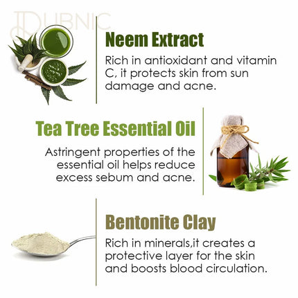 WOW Skin Science Anti-Acne Neem & Tea Tree Clay Face Mask -